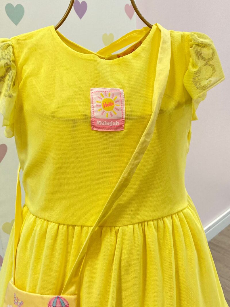 Vestido infantil amarelo